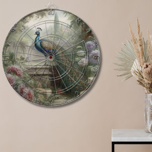 Cible De Fléchettes Botanique : paon en escalier dans un jardin anglai