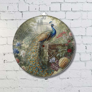 Cible De Fléchettes Botanique : paon près du château dans le jardin an