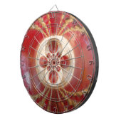 Cible De Fléchettes Boules de cricket rouge Art Abstrait Design d'impr (Devant droit)