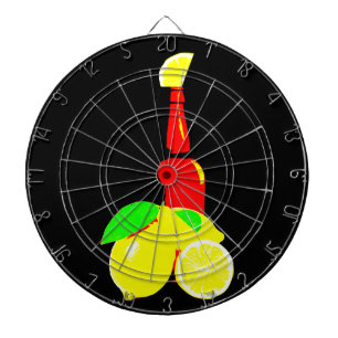 Cible De Fléchettes Bouteille de bière et citrons