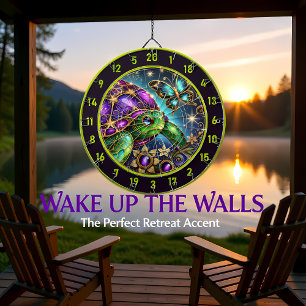 Cible De Fléchettes Bouteille de tortue enchantée Imaginaire Lodge Déc