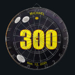 Cible De Fléchettes Bowling, 300 Jeu Parfait, Bowling Ball Design, Da<br><div class="desc">Le jeu parfait dans le bowling est la réalisation de rouler douze coups consécutifs dans un seul jeu. Un honneur accompli par seulement quelques-uns peut être honoré avec un souvenir unique pour un souvenir précieux. Personnalisez-vous en changeant le nom du bûcheron et la date bowled.</div>