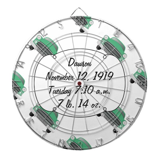 Cible De Fléchettes Boys Chambre Classique Cadeaux Voiture Sweet Green (Devant)