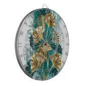 Cible De Fléchettes Branche avec Feuilles d'or Ginko Biloba (Devant gauche)