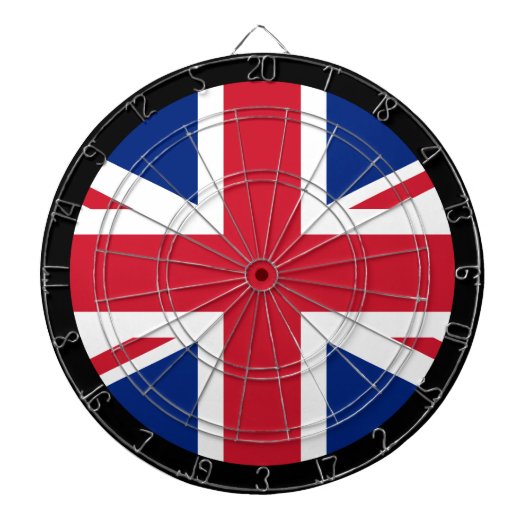 Cible De Fléchettes British Flag Dartboard & Royaume-Uni / jeu (Devant)