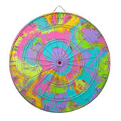 Cible De Fléchettes Brochures peintes à la main Abstraite (Devant)