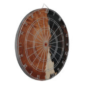 Cible De Fléchettes Brown Noir Noir Faux Cowhide (Devant gauche)
