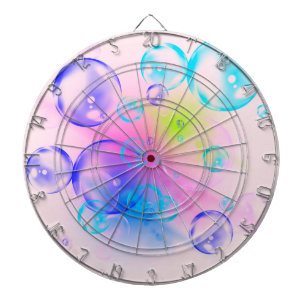 Cible De Fléchettes BUBBLES - Image Abstraite colorée de l'art fractal