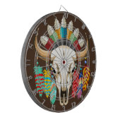 Cible De Fléchettes Buffalo Skull Native American Emblem (Devant gauche)