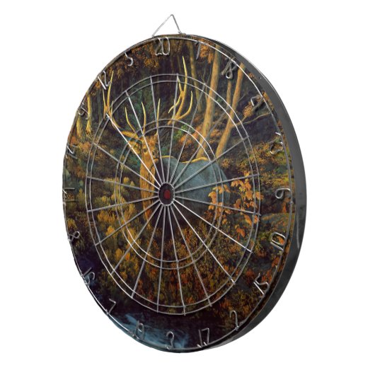 Cible De Fléchettes Bull Elk dans la forêt d'automne (Devant droit)