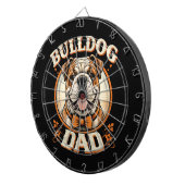 Cible De Fléchettes Bulldog Dad – Cute Vintage Bulldog Father’s Day (Devant droit)