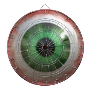 Cible De Fléchettes BULLSEYE Drôle, Freaky Green Eyeball Darboard