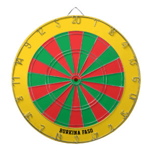 Cible De Fléchettes Bullseye du Patriote Drapeau Burkina Faso