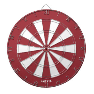 Cible De Fléchettes Bullseye du Patriote Drapeau de Lettonie
