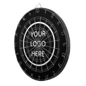 Cible De Fléchettes Business Logo Black Company Promotional Modern (Devant droit)