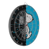 Cible De Fléchettes cacahuètes | Conception géométrique Snoopy (Devant gauche)