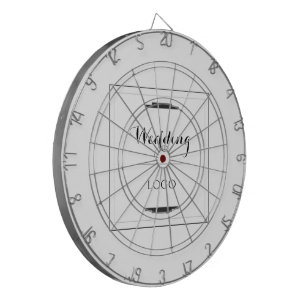 Cible De Fléchettes Cadeau Personnalisé Élégant de Mariage Moderne sur