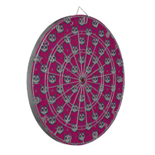 Cible De Fléchettes Calavera Cat Art Motif