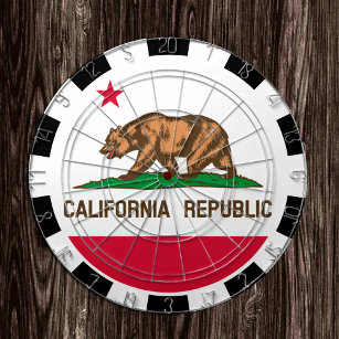 Cible De Fléchettes California Dartboard USA & Californie Drapeau /jeu