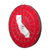 Cible De Fléchettes Californie rouge et blanche (Devant droit)