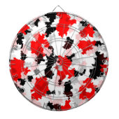 Cible De Fléchettes Camo noir rouge noir noir Conception abstraite (Devant)