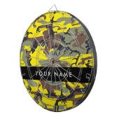 Cible De Fléchettes Camouflage jaune et Brown Votre nom Personnalisez (Devant droit)
