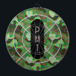 Cible De Fléchettes Camouflage personnalisé<br><div class="desc">Voici une façon amusante d'express de votre style personnel. Design a un look camouflage moderne. Vous pouvez customiser le tableau avec le monogramme, les lettres ou les chiffres souhaités. Utilisez le modèle pour créer votre propre carte de fléchettes personnalisée.</div>