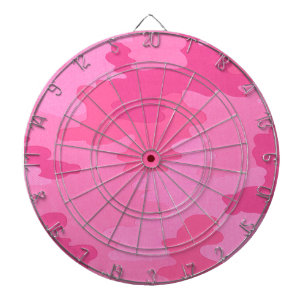 Cible de flechettes Camouflage rose chaud