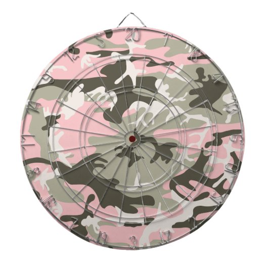 Cible De Fléchettes Camouflage rose et vert, Militaire, Armée (Devant)