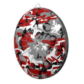 Cible De Fléchettes Camouflage rouge et gris, Militaire, Armée (Devant droit)