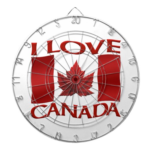 Cible de fléchettes Canada J'aime le Canada Cible (Devant)