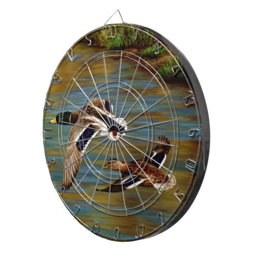 Cible De Fléchettes Canards-Majards Survolant L'Étang (Devant droit)