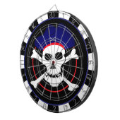 Cible De Fléchettes Capitaine Jack Dartboard & Drapeau des Pirates, Cr (Devant droit)
