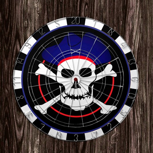 Cible De Fléchettes Capitaine Jack Dartboard & Drapeau des Pirates, Cr