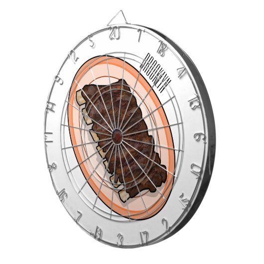 Cible De Fléchettes Caricature à côtes courtes (Devant droit)