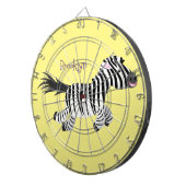 Cible De Fléchettes Caricature amusante de zèbre (Devant droit)