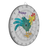 Cible De Fléchettes Caricature amusante du coq à rames (Devant gauche)