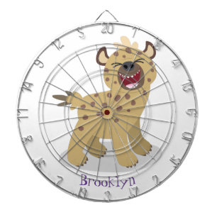 Cible De Fléchettes Caricature amusante hyena riant illustration