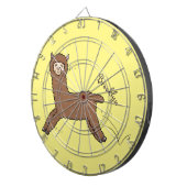 Cible De Fléchettes Caricature d'alpaga brun joli (Devant droit)