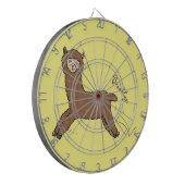 Cible De Fléchettes Caricature d'alpaga brun joli (Devant gauche)