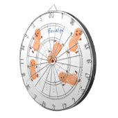 Cible De Fléchettes Caricature de cacahuètes joyeux sautillant (Devant droit)