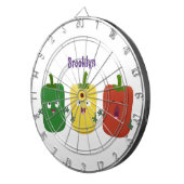 Cible De Fléchettes Caricature de chant trio capsicum poivre clair (Devant droit)