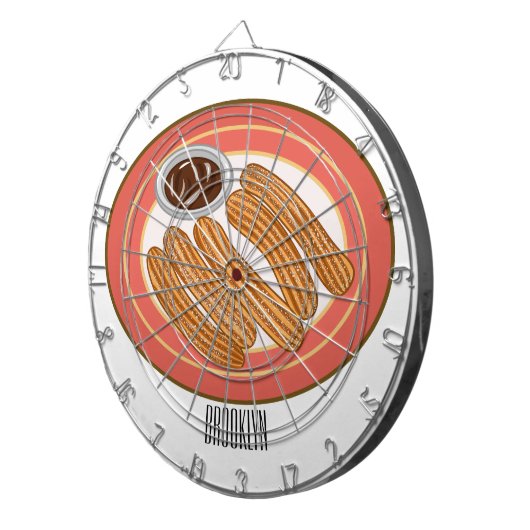 Cible De Fléchettes Caricature de Churro (Devant droit)