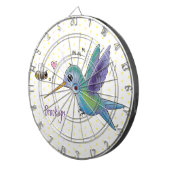 Cible De Fléchettes Caricature de colibri d'abeille mignonne (Devant droit)