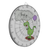 Cible De Fléchettes Caricature de dragon dragon drôle et vert respiran (Devant gauche)