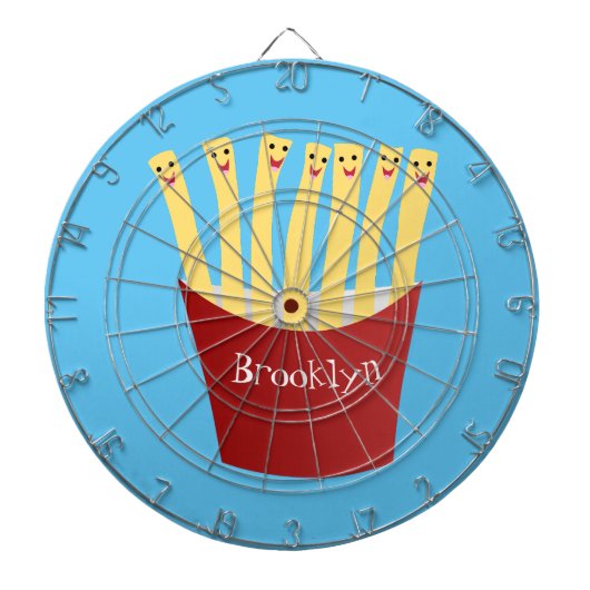 Cible De Fléchettes Caricature de frites Cute kawaii fast food (Devant)