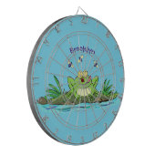 Cible De Fléchettes Caricature de grenouille vert mignon (Devant gauche)