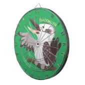Cible De Fléchettes Caricature de kookaburra drôle et drôle (Devant droit)