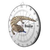 Cible De Fléchettes Caricature de lézard rouge (Devant droit)