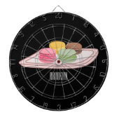 Cible De Fléchettes Caricature de Macaron (Devant)